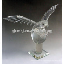Figuras de águila de cristal claro, águila de cristal para la decoración del hogar